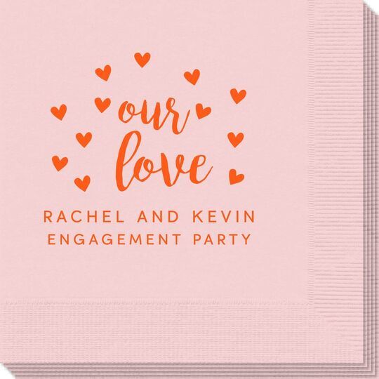 Confetti Hearts Our Love Napkins